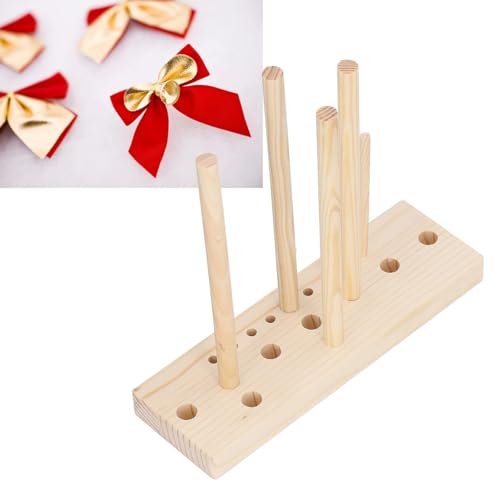 Bow Maker for Bow Ribbon, Wooden Bow Maker Tool for Making Bows DIY Crafts Christmas Party Decorations Hair Bows Corsages - Thumbnail 6