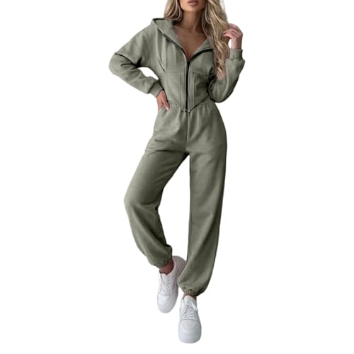 Survêtement 2 pièces femme ensemble veste zippée manches longues pantalon de jogging
