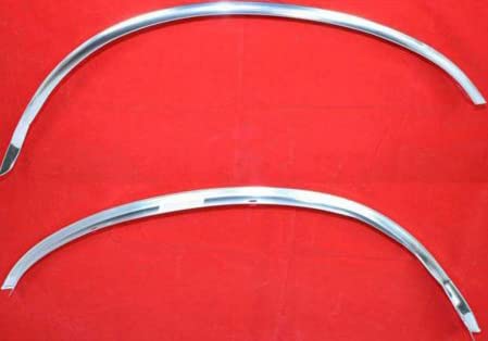 Garage-Pro Front, Driver And Passenger Side Fender Trim Set Of 2 Compatible With 1987-1996 Ford F-150, 1987-1996 F-250, 1987-1997 F-350 & 1987-1991 Bronco Chrome #TOP28