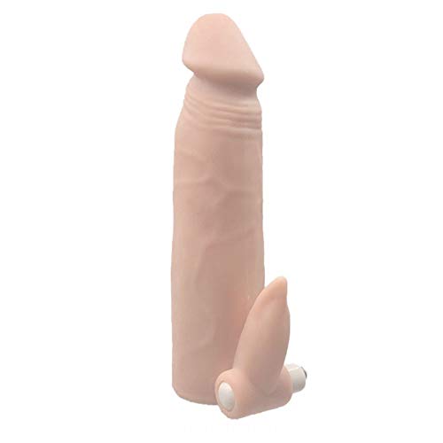 Capa Peniana com Estimulador Clitoriano Vibratório 15 cm x 3,7 cm