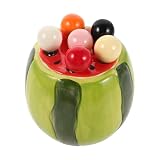 Sosoport Dessertgabel Satz aus Metall für Keramik Aufbewahrungsdose in Wassermelonenform Platzsparend Kindgerecht zum Servieren von Obst und Salat