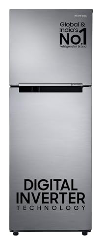 Samsung 236 L, 3 Star, Digital Inverter, Frost Free Double Door Refrigerator (RT28C3053S8/HL, Silver, Elegant Inox)