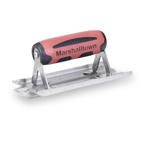 Maréchal-ferrant - R 6 mm, L 13 mm, P 13 mm avec manche Durasoft, en acier inoxydable, outils pour le sol et le béton, dimensions : 152x76 mm