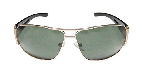 Guess GF0143 Metal Round Frame Men's Sunglasses, Gold/Green