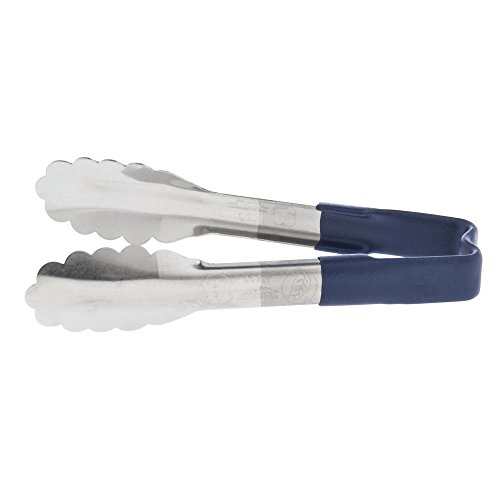 EMGA Stainless Steel/Plastic Serving Tongs by Vollrath – Stainless Steel Plastic, Blue, Model 721.903