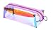 Holographic Clear Makeup Pouch/Cute Iridescent Cosmetic Organizer/Sparkly Glittery Womenâ€™s Pencil Holder for School/Transparent Teens & Ladies Zipper Bag for Purse or Backpack (Lilac)