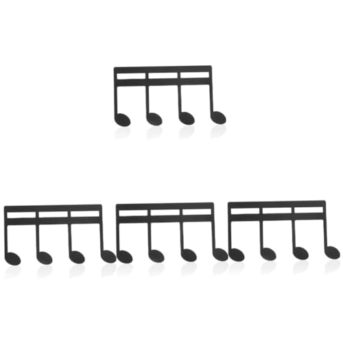 ERINGOGO 4個のブックページホ??ルダー 楽譜ページホルダー 音楽ノートクランプ 金属製音楽ホルダー ポータブル楽譜クリップ 実用的なメモクリップ