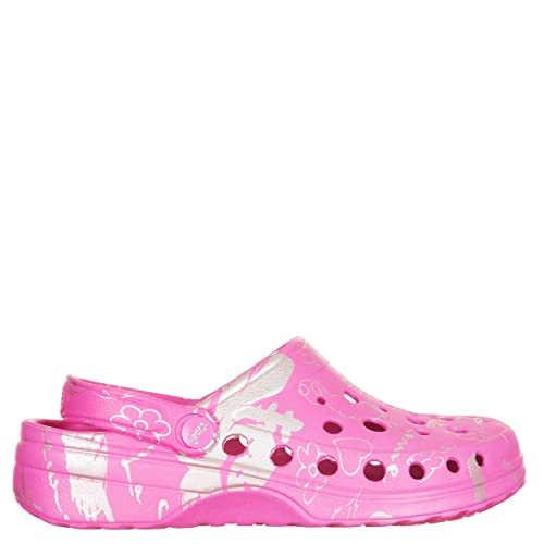 woz Sabot Cheese Picasso Fuxia Argento, Morbida Gomma Eva. Donna. Rosa (Picasso Fuxia, Sistema Taglie Calzature EU, Adulto, Donna, Numero, Larga, 36)