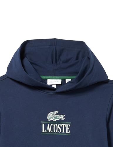 Lacoste Boys' Long Sleeve Medium Chest Graphic Hooded Sweatshirt2