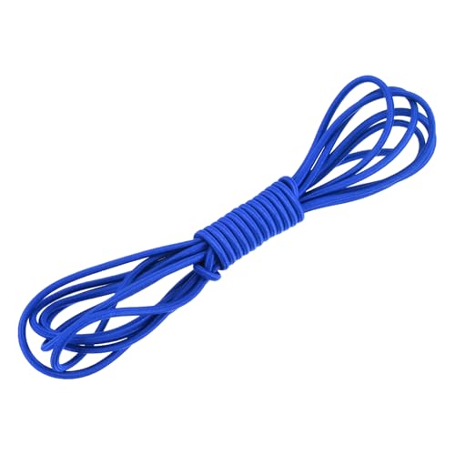 DMiotech 1/8 Inch Shock Cord, 10 Feet Deep Blue Bungee Cord Tent Pole Shock Cord Round Elastic Kayak Rope Stretch String Marine Grade Heavy Polyester for DIY Projects Tie Downs