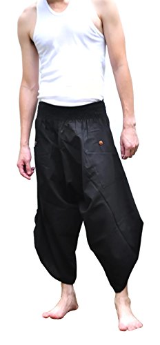 Siam Trendy Men's Japanese Style Pants One Size All Black (All Black)2
