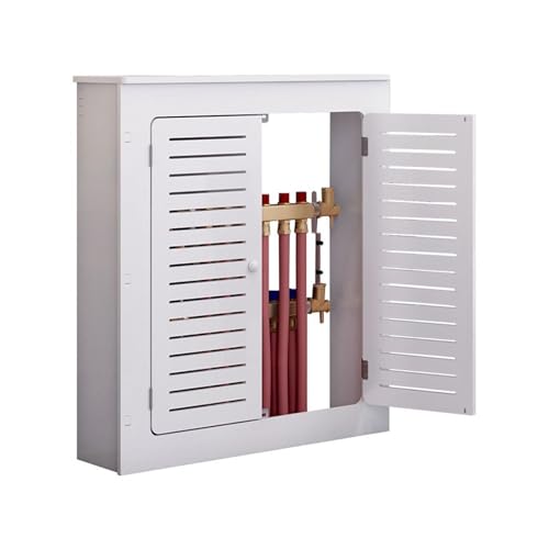 WBBML Cubre Radiadores Blanco Instalación Sencilla Underfloor Heating Manifold Cover Cubierta del Radiador Dormitorio, Comedor(50x70x20cm/19.69x27.56x7.87in)