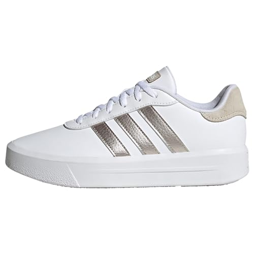 adidas Court Platform Shoes, Zapatillas Mujer, Ftwr White Champagne Met Alumina, 39 1/3 EU