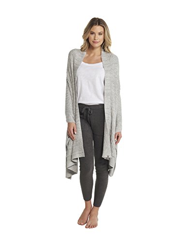 Barefoot Dreams The Cozychic Light Travel Shawl (Heathered Pewter/Pearl)
