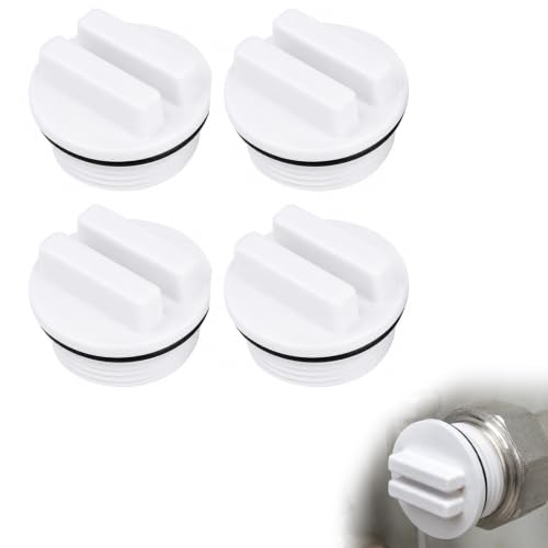 Savento 4 Pièces Compatible avec Bouchon Prise Balai Piscine Bouchon Piscine Bouchon de Piscine Bouchon Skimmer Piscine SP1022C 1.5 Pouces Hiver étanchéité Retour vidange Protection antigel Blanc