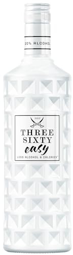 THREE SIXTY EASY | 0,7l | 47% weniger Kalorien und Alkohol | In der einzigartigen Facettenschliff-Flasche | 20% Vol.