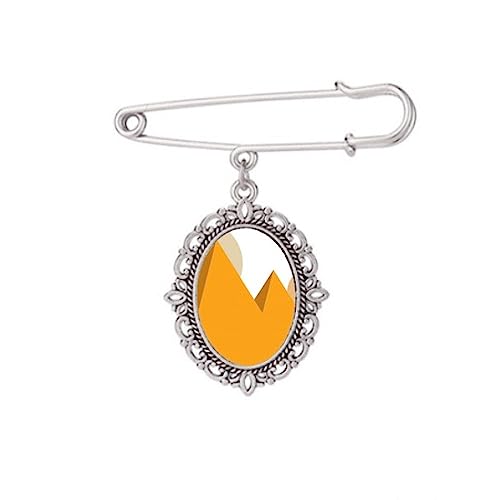 Broche Égypte Jaune pour Fixer un Châle Glissant ou Ajuster une Robe