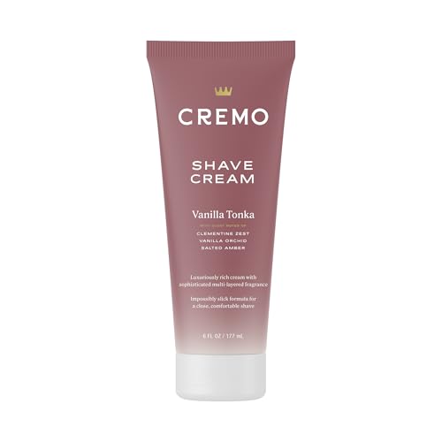 Cremo Women’s Shaving Cream Sensitive Skin, Moisturizing, Vanilla Tonka, Ultra-Slick
