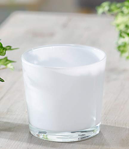 Hakbijl Glas-Übertopf ø 11 cm weiß, 1 Stück Cover