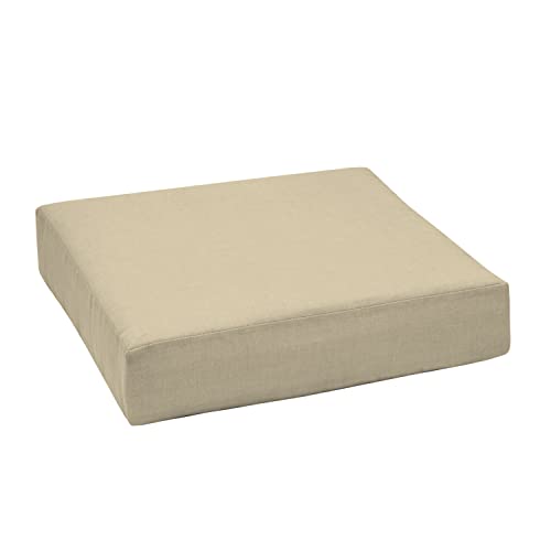Arden Outdoor Deep Seat Bottom Cushion, 24 x 24, Rain-Proof, Fade Resistant 24 x 24, Tan Leala