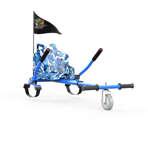 Siège Hoverboard - Kit de cadre réglable pour kart avec commande manuelle - Compatible avec les scooters auto-équilibrés de 20,3 cm - Pour enfants et...