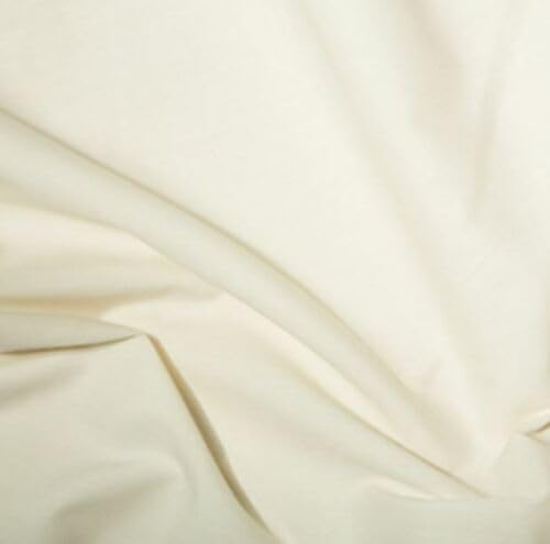 Rooj Collection Cream Size 110x110 cm (43”x43” Inches) Poly Cotton Tablecloth Plain Solid Blank Fabric Table Covers Washable Tablecloths for Bedroom Living Room Dining Room