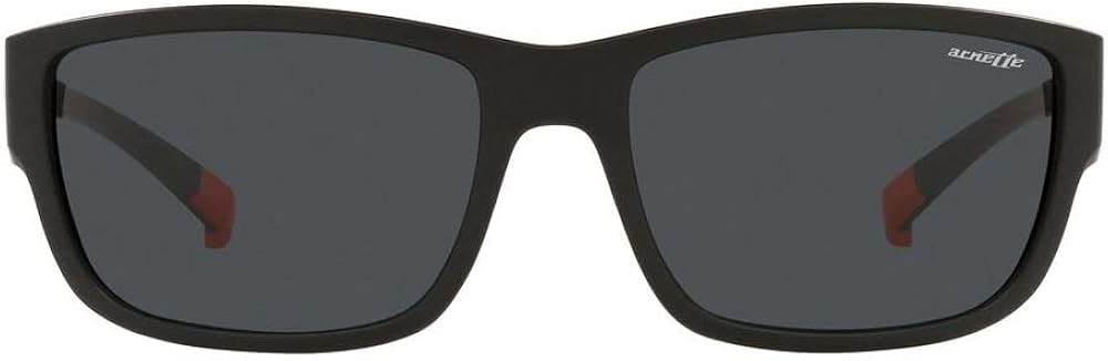 Miniatura 2 de Arnette AN4256 Bushwick Wrap - Gafas de sol para hombre, negro mategris oscuro, 2.441 in, Negro MateGris Oscuro