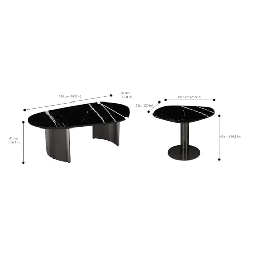 Image of Wakefit Center Table | 1 Yr Warranty | Coffee Table for Living Room Wooden, Tea Table for Living Room Wooden, Sofa Table, Free Installation from Brand, Modern Multi-Functional & Wobble-Free(Mocca)