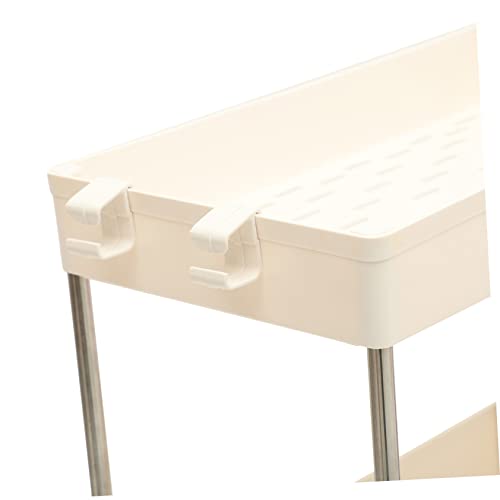 BESPORTBLE Carrinho De Armazenamento De Três Camadas Organizador De Frutas Pp Branco