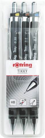 rotring Feinminenstift Tikky 3er Set, schwarz, Sie erhalten 1 Packung, Packungsinhalt: 3 er Set