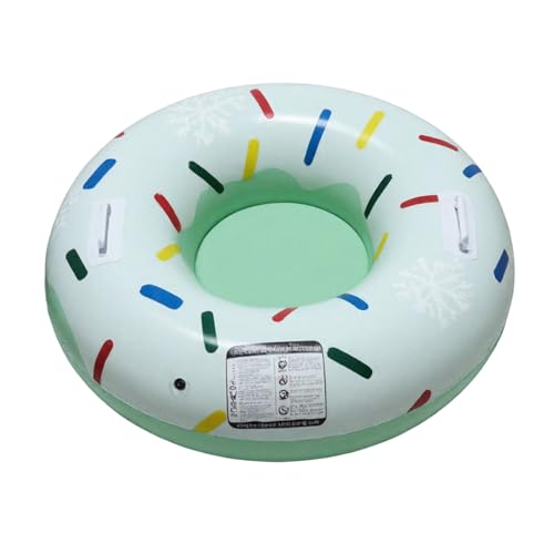 Tubo de nieve inflable familiar, dispositivo grueso de invierno, tubo de PVC resistente con asiento cómodo, divertido juguete deslizante con asas de seguridad, herramienta versátil de recreación al