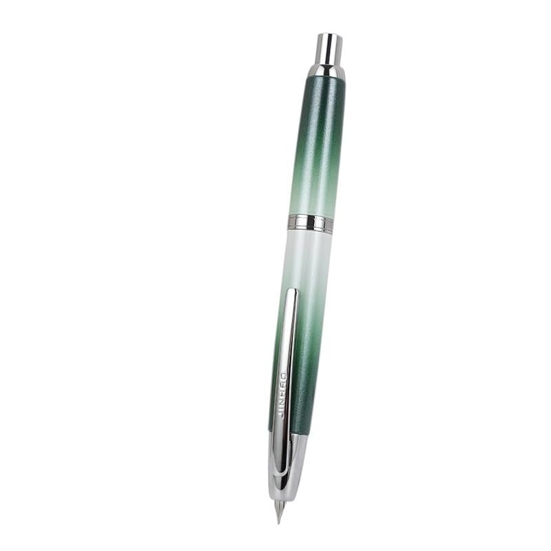 Stylo plume rétractable pointe F métal jaune clair lot de 10 fournitures scolaires écriture