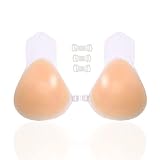 Unloshe Adhesive Bra Strapless Sticky Push Up Bra Reusable Silicone Invisible Lifting Bra, Backless