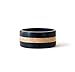 Ebony and Walnut Wood Ring - Black and White Wooden Wedding Band, Handmade Natural Ring for Her