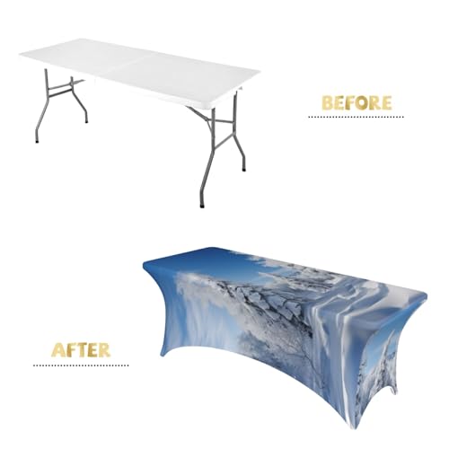 Nappe de table extensible anti-pli pour table rectangulaire de jardin
