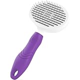Poodlie Self Cleaning Pet Brush - Dog Brush for Shedding - Slicker Brushes for Dogs - Cat Brushes - Dog Comb for Long Haired & Short Haired Dogs - Puppy Cat Grooming Undercoat Deshedding