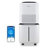 LEVOIT Evaporative Humidifier for Whole House, Covers Up to 3000ft², 22.7L Capacity, 72H Runtime, Smart Control, Top Fill, Foldable with Wheels, Dry Mode & Quiet Sleep Mode