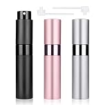 ACWOO Perfume Atomiser Bottles, 3Pcs 10ml Refillable Travel Spray Bottles, Portable Mini Refillable Empty Perfume Bottle, Empty Spray Bottle for Travel, Vacation