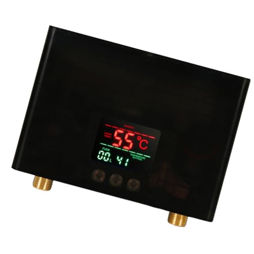 KEXIAO - Calentador de agua eléctrico de bajo consumo de 5500 W, sistemas de agua caliente controlados a distancia con pantalla LED para uso debajo del fregadero