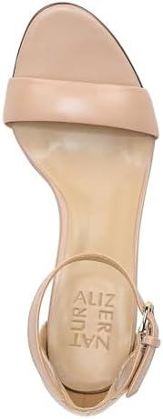Naturalizer Womens Vera Ankle Strap Block Heel Dress Sandal ,Crème Brulee Beige Leather,9W - 4
