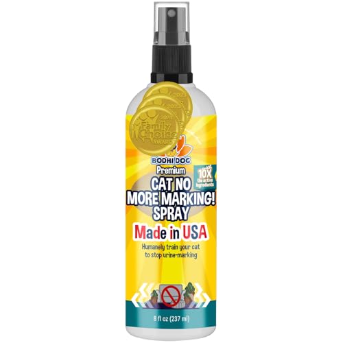 Bodhi Dog Cat No More Marking! Spray - Indoors & Outdoors Cat Urination Deterrent - Neutralizes Strong Odors from Marking - Pet-Safe Formula for Everyday Use - Made in USA (8 Fl Oz)