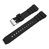 Género: Unisex Correa de silicona compatible con Casio, correa de reloj impermeable de goma, pulsera deportiva universal electrónica for estudiantes.(24mm)