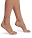 HUE Women's Open Toe Cover Mule Liner Sock with Cushion, Cream, One Size