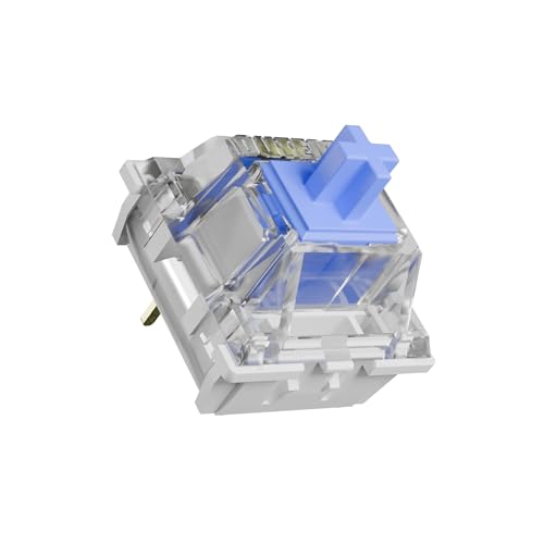 CustomKeyboardsUK OUTEMU Mechanical Keyboard Switches 3 Pin Clicky Linear or Tactile Dustproof Switches for Hot Swappable RGB LED Keyboards Blue Red Black Brown (Blue (Clicky), 90)