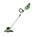Price comparison product image Greenworks cordless string trimmer G40LT (Li-Ion 40V 30cm cutting width 7500 rpm variable speed control automatic thread feed aluminium guide rail flowerguard without battery & charger)
