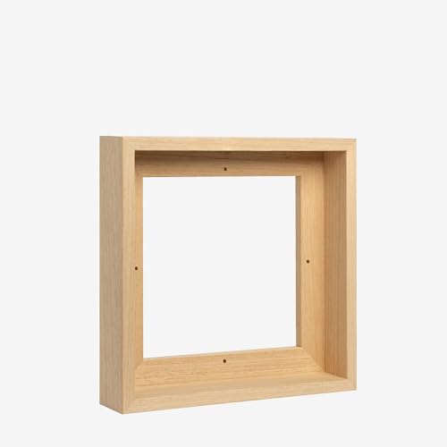 Jackson's : Ready to Paint Wooden Tray (Float) Frame for Cradled Panel : 8x8in (APX.20x20cm) : 41mm Rebate : 12mm Face : 5mm Shadow Gap