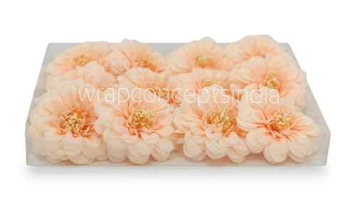 Image of WRAP Concepts Artificial Dahlia Flower Head for Home Decoration and Craft (Peach)