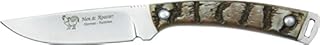 Hen & Rooster Knives 5019RH Small Fixed Blade Knife with Genuine Ram's Horn Handles