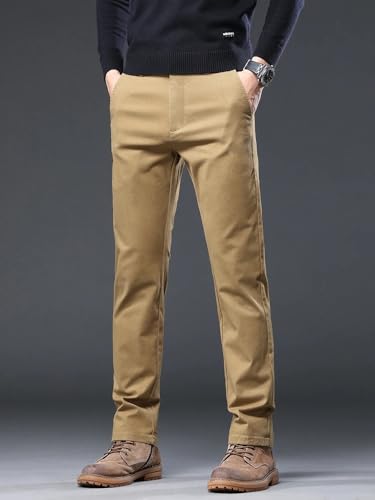 Men's Casual Pants Business Straight Elastic Trousers Male2