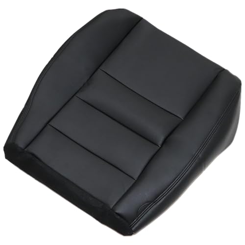 NLQR Front Driver Bottom Replacement Microfiber Leather Seat Cover Black Compatible with Ford F250 F350 F450 F550 Super Duty Lariat XLT 2002-2007